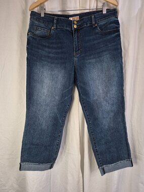 Kut From The Kloth 14 MW Amy Cropped Straight Leg Casual Denim Outdoor Jeans